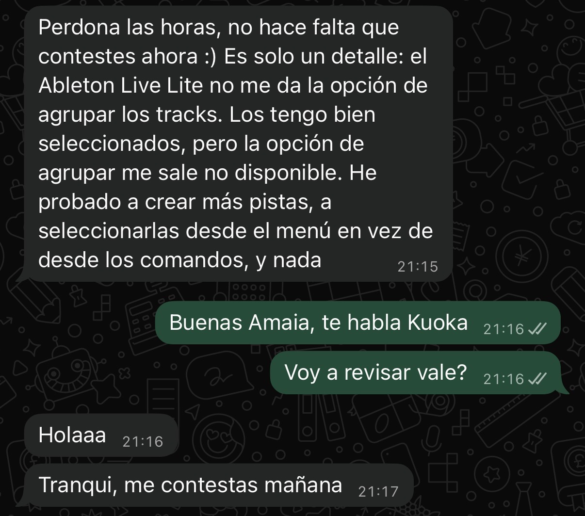 Amaia explica su bloqueo con Ableton Live