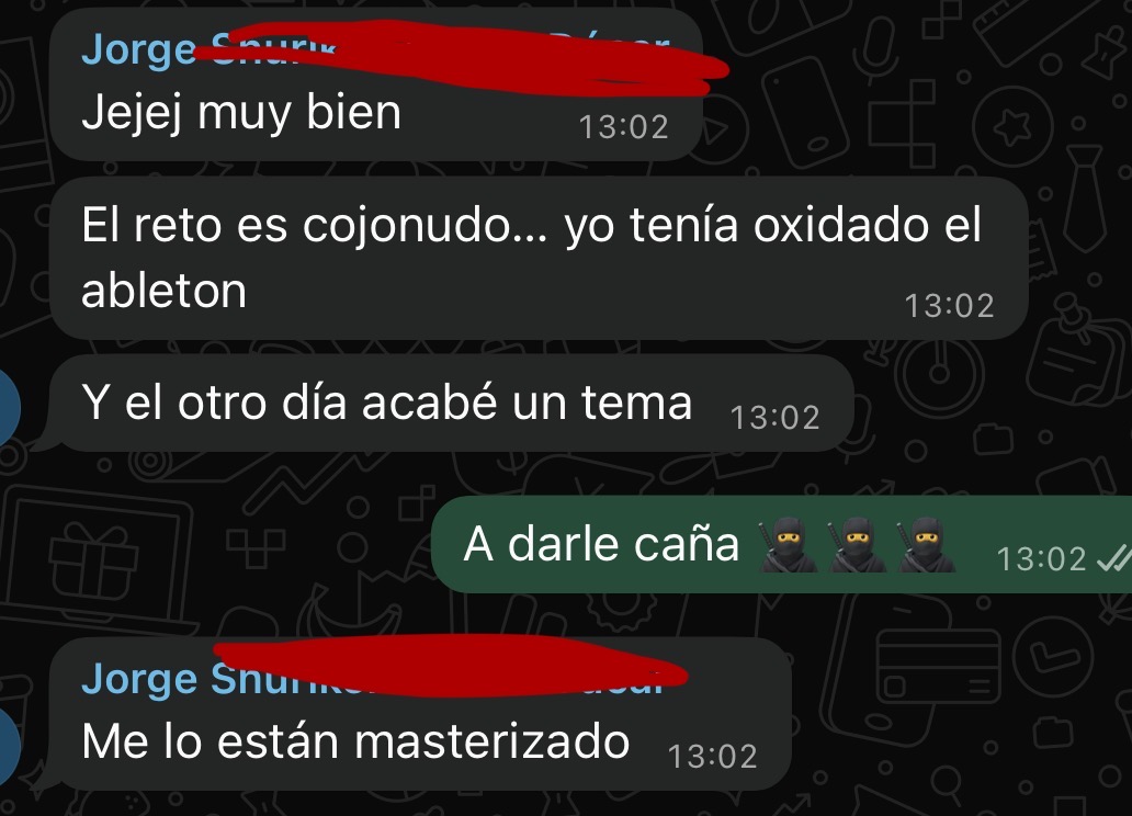 Testimonio de Jorge: El reto es cojonudo, yo tenía oxidado el Ableton y el otro día acabé un tema.